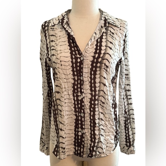 EUC L’Agence Holy Printed Blouse Sz S/P - Picture 3 of 7